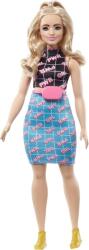 Mattel Barbie, Fashionistas, papusa blonda in tinuta cu imprimeu Girl Power Papusa Barbie