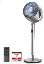 DREO 20dB quiet pedestal fan, 120°+120° omni-directional oscillating fan, 26M wind distance, 1200m³/h air volume Real turbo air circulator fans, 102CM height 3 modes 8-speed - DR-HPF002 (DR-HPF002)