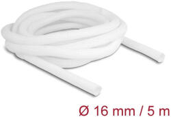 Delock Fonott kábelharisnya önzáródó 5 m x 16 mm fehér (delock20809)