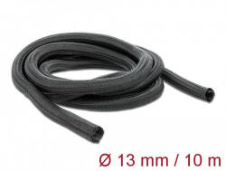 Delock Fonott kábelharisnya önzáródó 10 m x 13 mm fekete (18922) - pepita