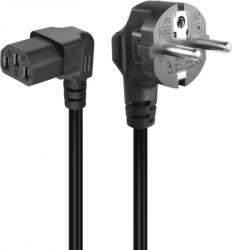  Cablu de alimentare PC Shuko la IEC C13 unghi 90 grade jos 2m Negru, kpsp2z (KPSP2Z)