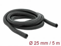  Delock Fonott kábelharisnya önzáródó 5 m x 25 mm fekete (18920) - pepita