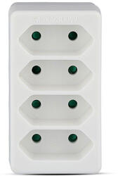 V-TAC Adaptor electric cu 4 prize, 10A/2300W, 230V, IP20, V-TAC SKU-8803 (SKU-8803)