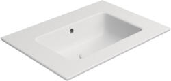 SAPHO Gsi Pura vékonyított kerámia mosdó 62x46 cm csaplyuk nélkül, matt fehér 8884009 (8884009)