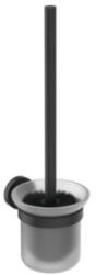 Ideal Standard IOM Falra szerelhető WC-kefe tartóval, matt fekete-szaténozott üveg A9119XG (A9119XG)