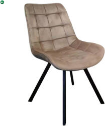  Étkezőszék, szürkésbarna Taupe Velvet szövet/fekete, SAMIRA - fenyobutor24