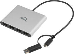 OWC Adaptor USB-C la 4x HDMI 4K DisplayLink PD 90W (OWCCADPDL4HDMI)