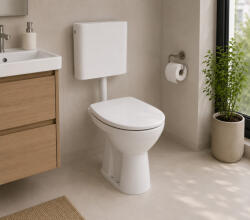 Jika Lyra Plus alsó kifolyású álló WC szett lapos öblítéssel, oldalsó bekötésű tartállyal és ülőkével (8253870000001-SET1)