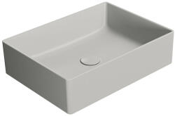 SAPHO GSI Kube X pultra tehető szögletes kerámia mosdó 50x37 cm, matt cement 942917 (942917)