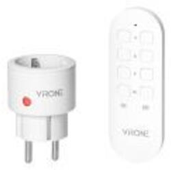 VIRONE RS-10(GS) MINI vezeték nélküli konnektor távirányítóval, Schuko, 1+1, 2300W (RS-10(GS))