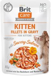 Brit Care Cat Kitten tasak lazac, filék szószban 85g