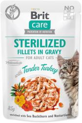 Brit Care Cat Sterilized alutasak pulyka, filék szószban 85g