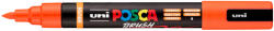 uni Marker pensula varf 1-4 mm UNI Posca PC-5BR portocaliu inchis