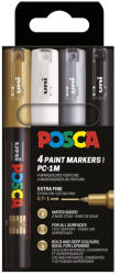 uni Marker varf 0.7 mm UNI Posca PC-1M, 4 culori/set