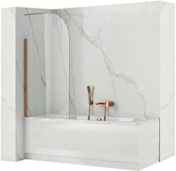 Rea Travis, kádparaván 80x140 cm, 1 szárnyú, 8 mm-es átlátszó üveg, matt réz, REA-W0550 (REA-W0550)