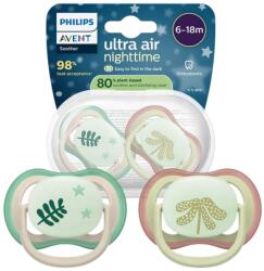 Philips Avent Ultra Air Suzeta ortodontică de noapte 6-18 luni - pachet de 2