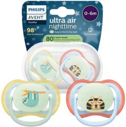 Philips Avent Ultra Air Suzete de noapte 0-6 luni - 2 bucăți