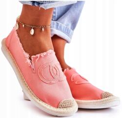  Szuper kényelmes Női Espadrilles bebújós anyag rózsaszín korall r36 (ESPADRYLE Materiałowe)