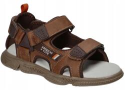 American Club XD187 Flip-flop Gyerek Szandál Tépőzáras Bőr Talpbetét Br 32 (XD187)