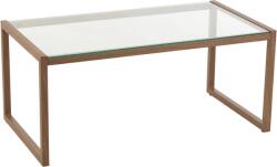  Masuta de cafea NATURELE cu blat de sticla 90x50 cm, maro inchis Masa de cafea