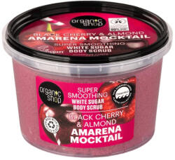 Organic Shop "Amarena Mocktail" Bőrkisimító testradír meggyel és mandulával - 250 ml