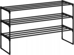 SONGMICS Cipősszekrény polcokkal Songmics 92 x 55 x 30 cm fekete (REGAŁ NA BUTY STOJAK PÓŁKA SZAFKA WOLNOSTOJĄC)