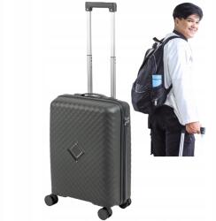  Kabinbőrönd Szürke Kemény Pp 4 Kerék Könnyű 2, 5KG 55*38*22 Wizair Lot (5907213032321)