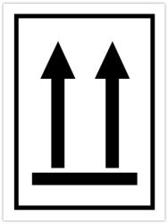  Információs Etikett 75x100 mm 300 Címke/Tekercs Papír Csomag Helyzete Fölfelé (O59901)
