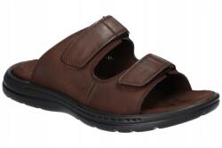 American Club CY149 Robusztus Tépőzáras Férfi Bőr Flip-flop Papucs Brown 45 (CY149)