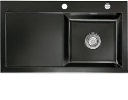 systemceram beépíthető mosogató Mera 90 900 x 510 mm balos csepptálca Nero (SCH-113523758)