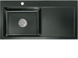 systemceram beép. mosogató Mera 100 SL 1000 x 510 mm jobbos cseppt. Nero (SCH-113523617)