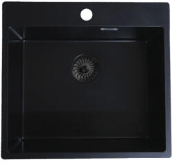 Solido beépíthető mosogató CAQPP50KR10BK-EB 540 x 500 mm fekete (SCH-113521092)