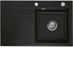 systemceram beép. mosogató Stema 80 exc. 800 x 510 mm balos cseppt. Nigra (SCH-113523686)