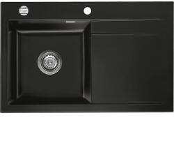 systemceram beép. mosogató Stema 80 exc. 800 x 510 mm jobbos cseppt. Nero (SCH-113523702)