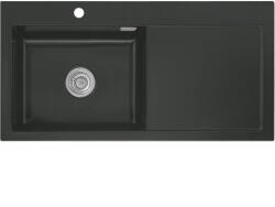 systemceram beép. mosogató Mera 100 SL 1000 x 510 mm jobbos cseppt. Nigra (SCH-113523620)