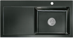 systemceram beép. mosogató Mera 100 SL 1000 x 510 mm balos cseppt. Nero (SCH-113523597)