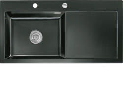 systemceram beép. mosogató Mera 100 SL 1000 x 510 mm jobbos cseppt. Nero exc (SCH-113523627)