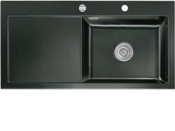 Systemceram beép. mosogató Mera 100 SL 1000 x 510 mm balos cseppt. Nero exc (SCH-113523607)