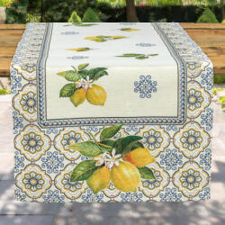 Cortimex Kft Capri citromos mediterrán gobelin asztali futó 44x140 cm