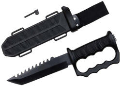 Depox Cutit de vanatoare DEPOX®, Juggernaut Assault, 31 cm, otel inoxidabil, negru (1413)