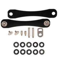 DEPOX Organizator chei, Compact Flex, tip breloc, ajustabil, Aluminiu, Negru (1375)