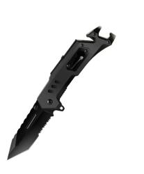 Depox Cuțit de buzunar multifunctional 9 in 1, pliabil, lumină LED, 21 cm (1374)