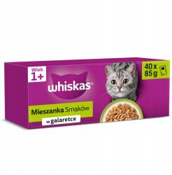 Whiskas nedves macskaeledel ízkeverék zselé tasakban 40x85 g