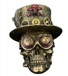 Veronese Steampunk Koponya hengerrel WU77638A4 Szobor Barna Márkás Veronese (WU77638A4)