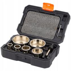Werckmann Lyukfűrész Készlet Szinterezett Keményfém 22-73mm Werckmann Carbide Grit x8 (WERCKMANN HOLE SAW SET CARBIDE GRIT X8)