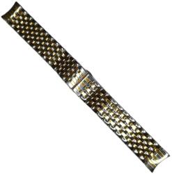 Brățară Metalică Two-Tone - 20/20 mm - Cataramă Deployant cu Butoane - Oțel Inoxidabil - Grosime 3 mm (WZ5588)