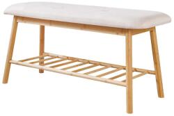 IV Interior Concept Bancheta cu raft pentru hol, baie sau dressinguri ZEN-BO 90cm bambus (A-48176 VC)