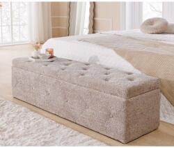 IV Interior Concept Bancheta tapitata cu spatiu de depozitare Extravagancia 140cm, boucle champagne greige (A-44247 VC)