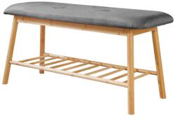 IV Interior Concept Bancheta cu raft pentru hol, baie sau dressinguri ZEN-BO 90cm bambus (A-48175 VC)