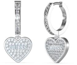 Guess Cercei Guess Huggie Me rotunzi cu inima si cristale JUBE03136JWRHT-U
